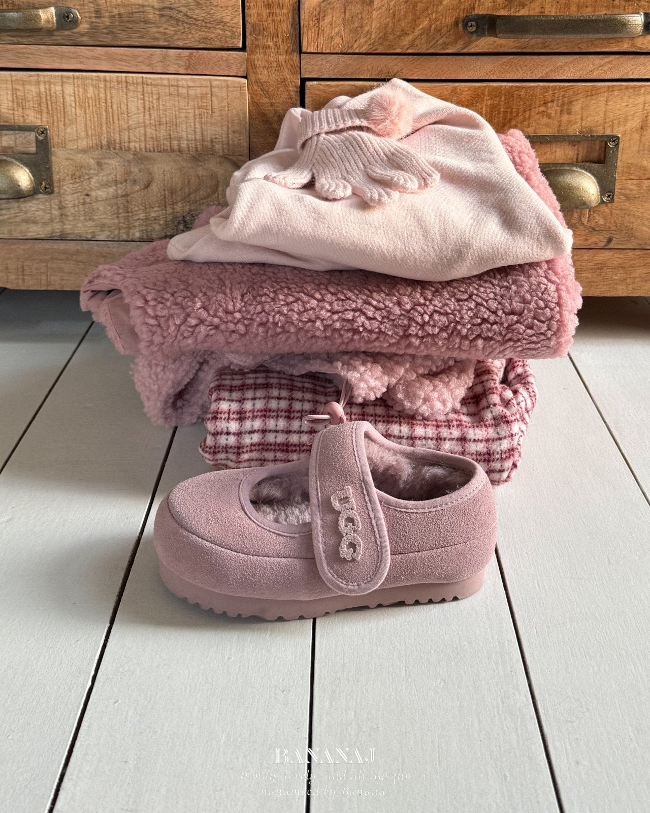 ［BANANAJ］Cozy check pants