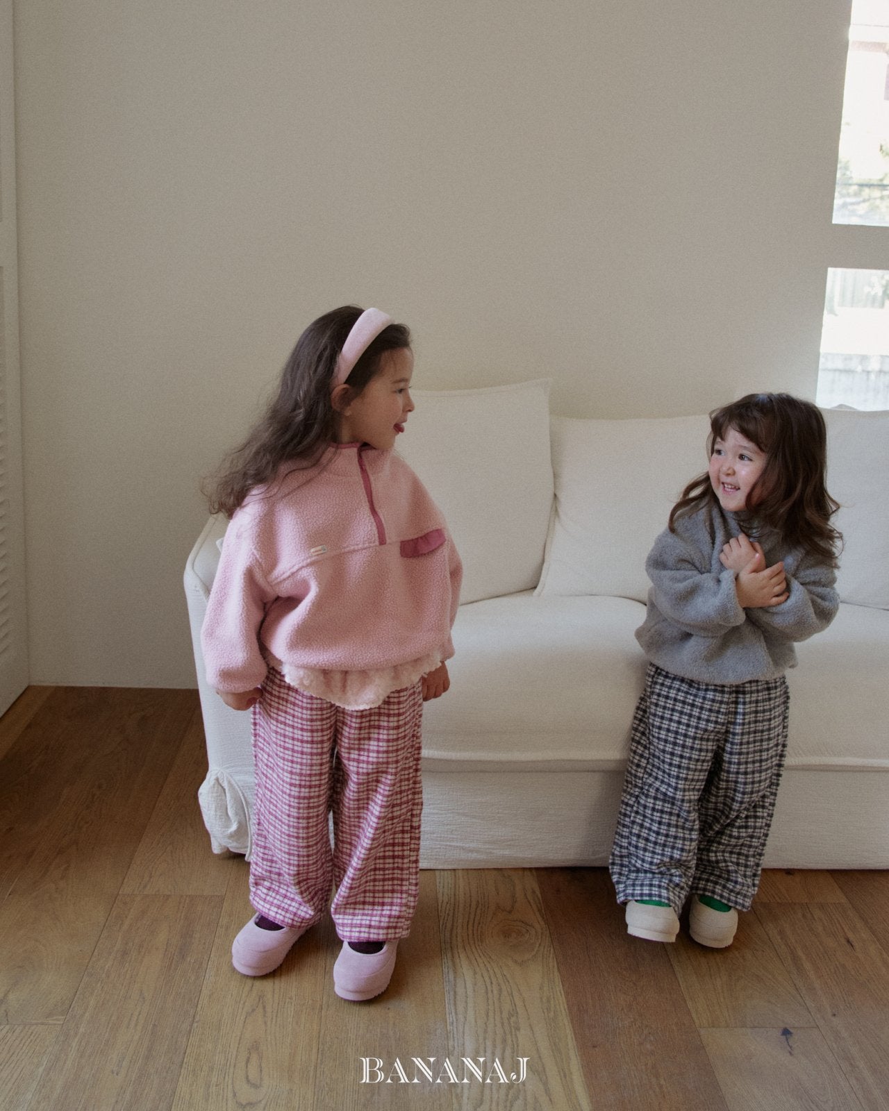 ［BANANAJ］Cozy check pants