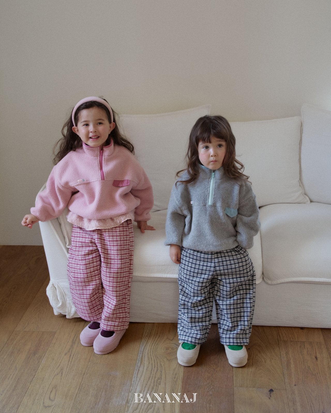 ［BANANAJ］Cozy check pants