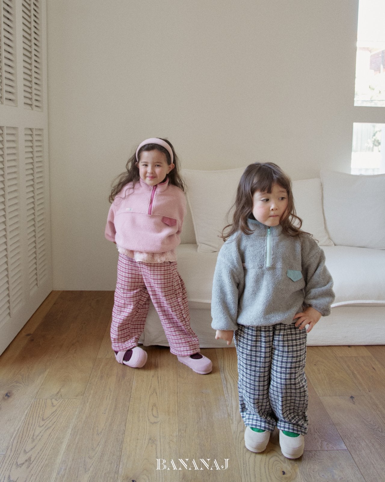 ［BANANAJ］Cozy check pants