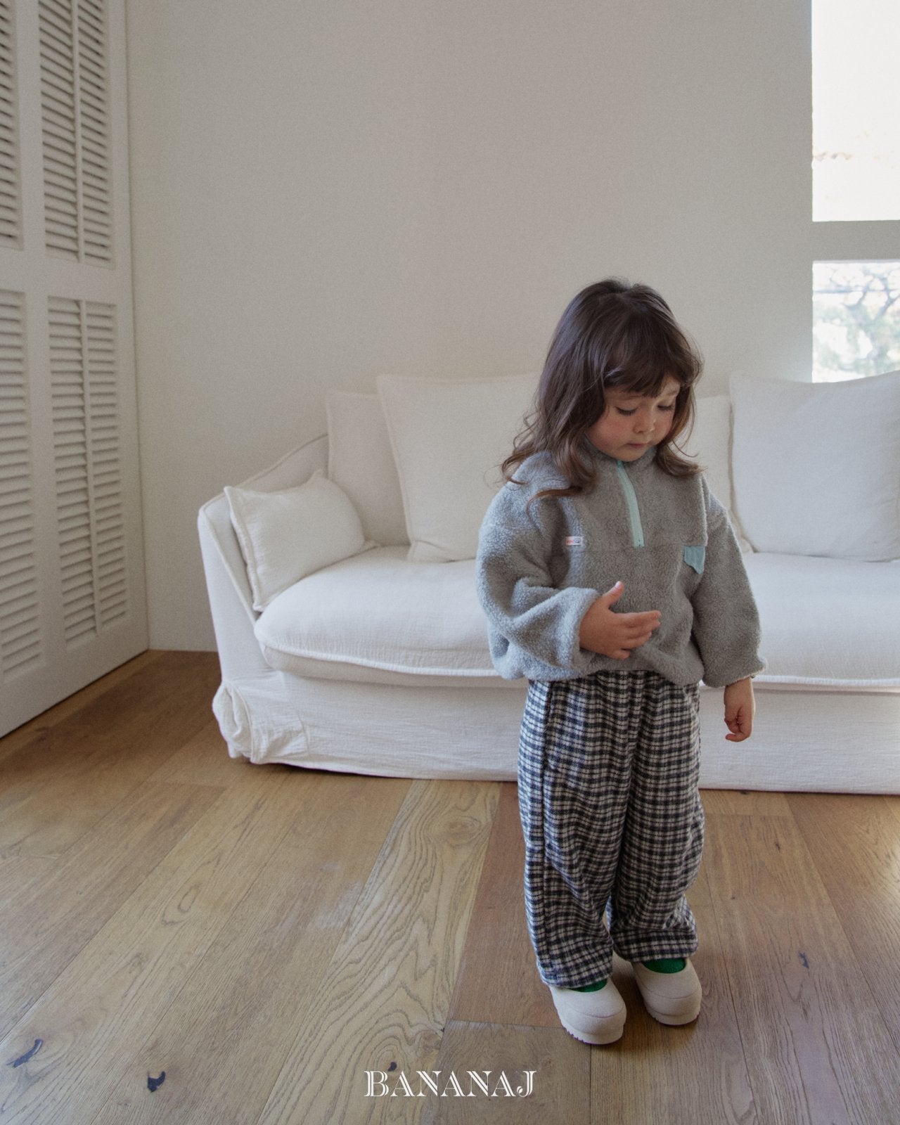 ［BANANAJ］Cozy check pants
