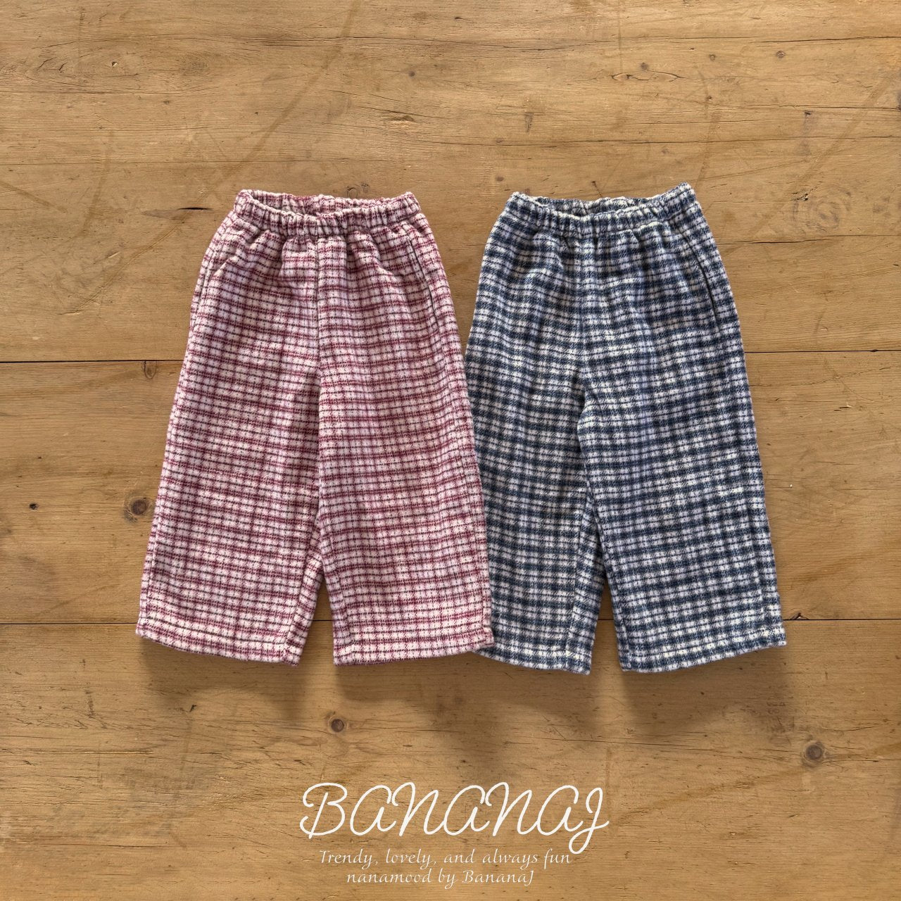 ［BANANAJ］Cozy check pants