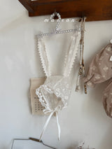 ［marron］Bunny lace bonnet