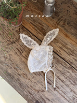 ［marron］Bunny lace bonnet