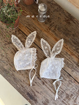 ［marron］Bunny lace bonnet