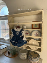 ［marron］Heart frill lace rompers