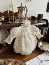 ［marron］Rosa organza puff rompers