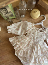 ［marron］Spring flower rompers