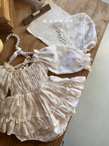 ［marron］Spring flower rompers