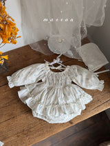 ［marron］Spring flower rompers