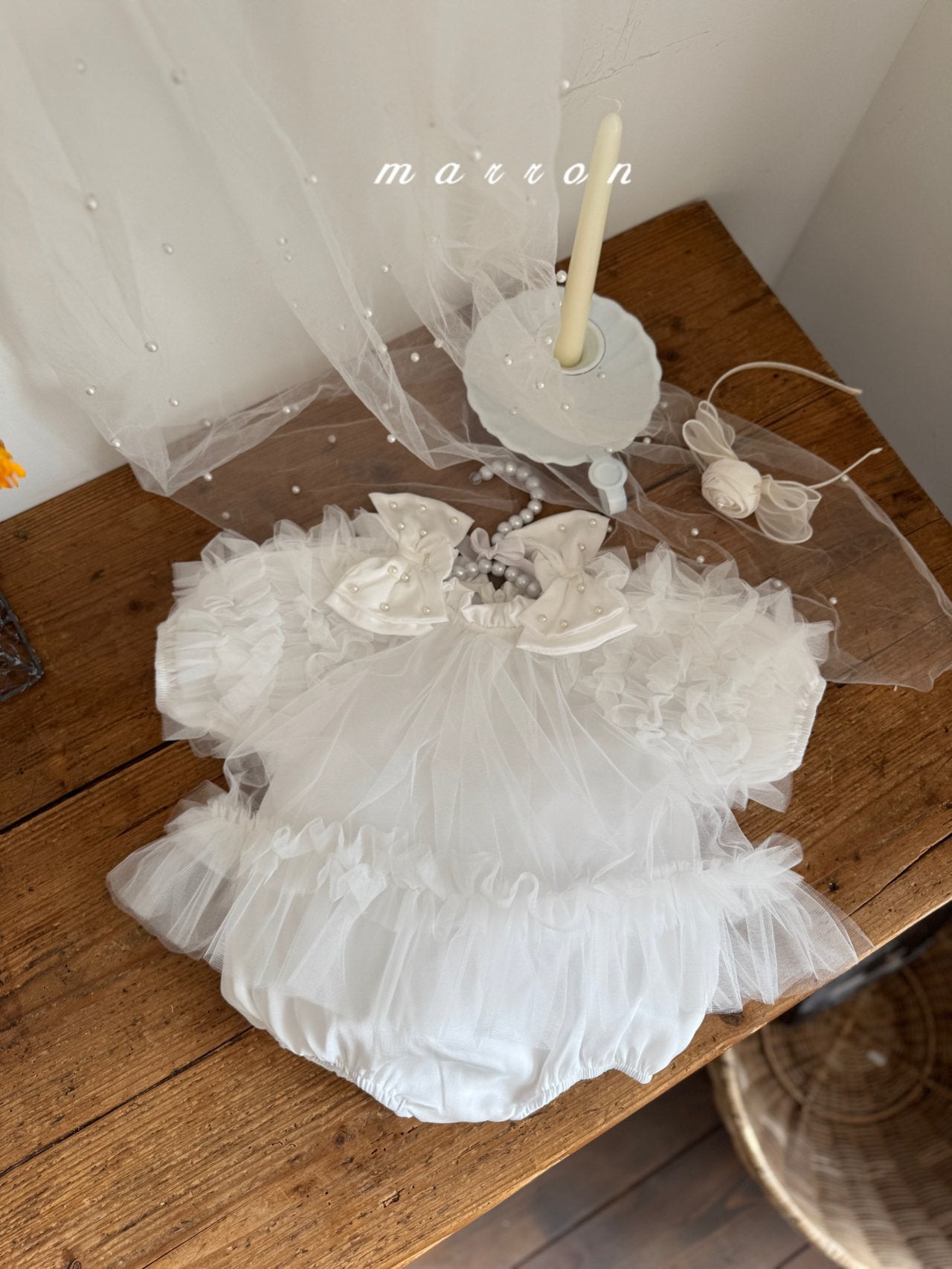 ［marron］Anna shasha ribbon rompers