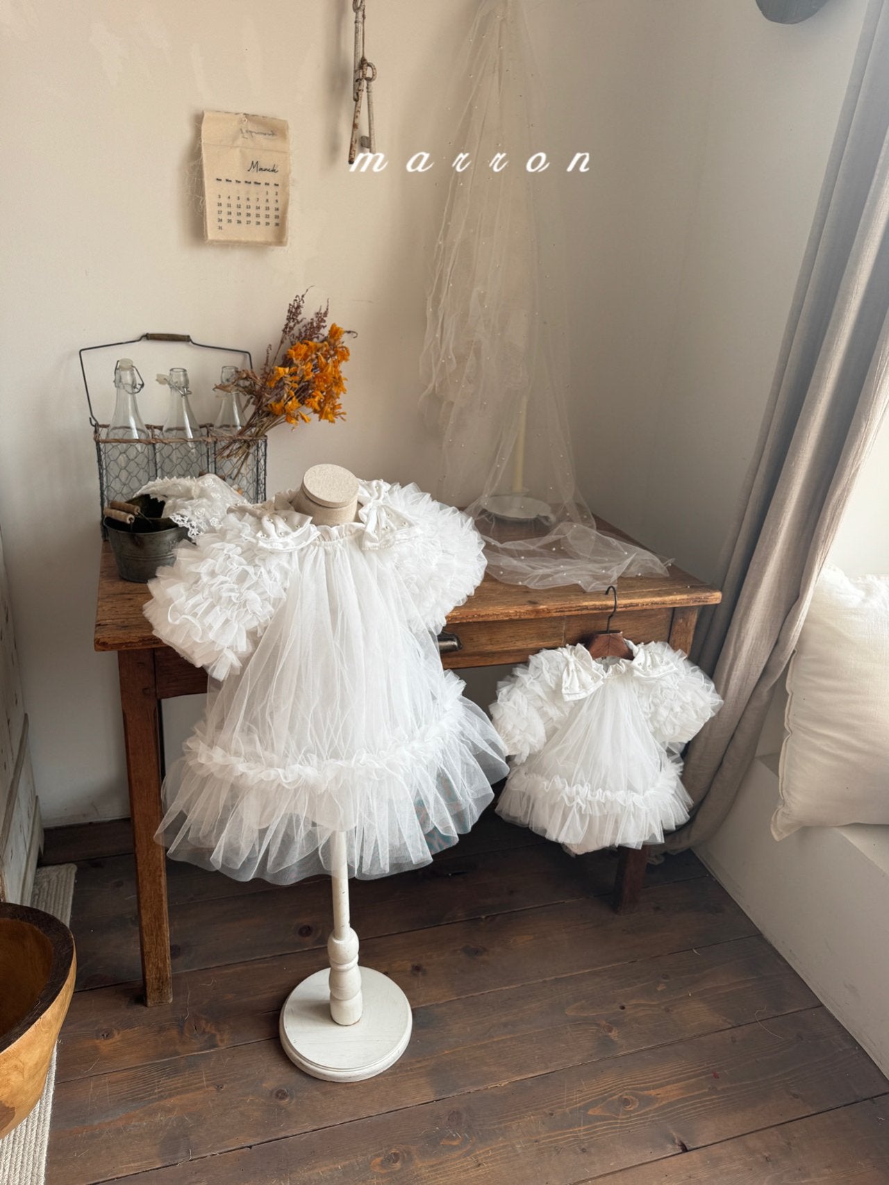 ［marron］Anna shasha ribbon rompers