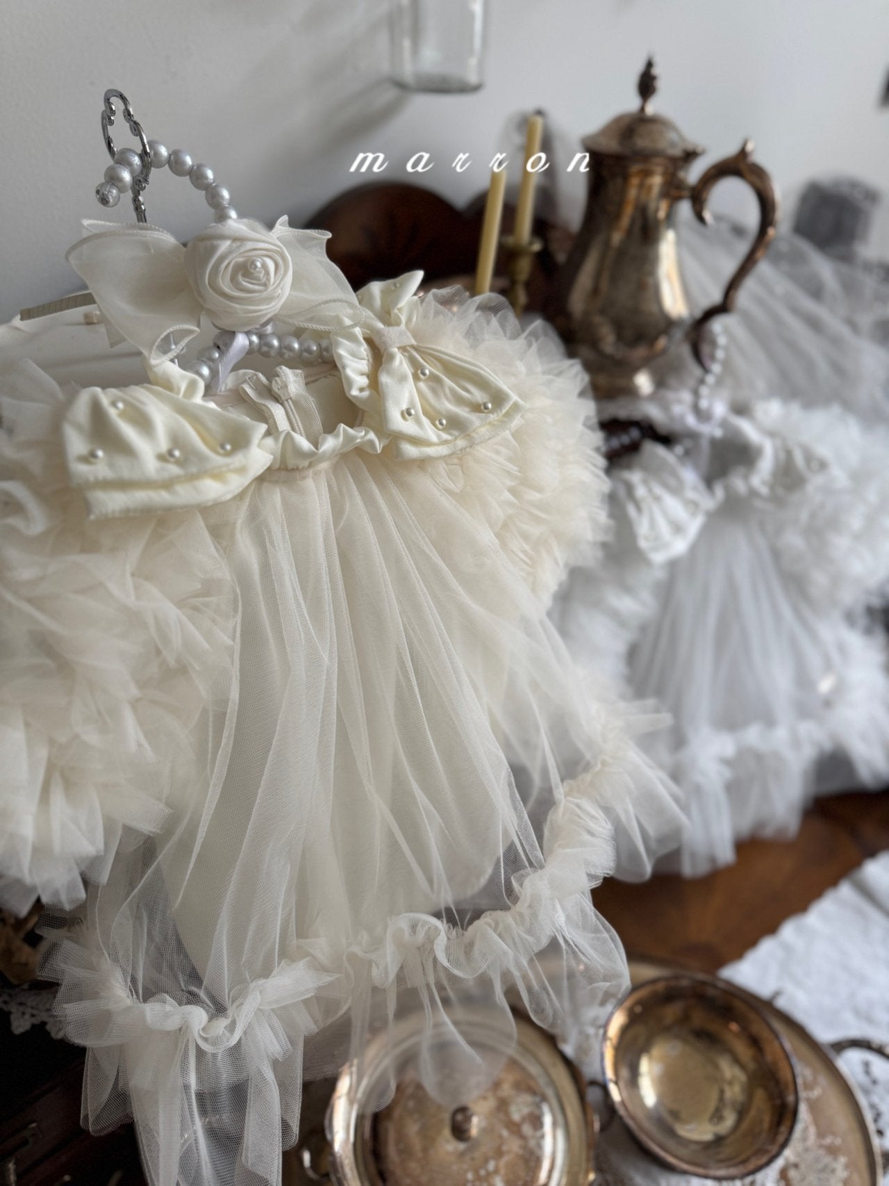 ［marron］Anna shasha ribbon rompers