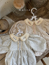 ［marron］Mimosa flower collar rompers
