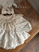 ［marron］Aness flower rompers