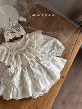 ［marron］Aness flower rompers