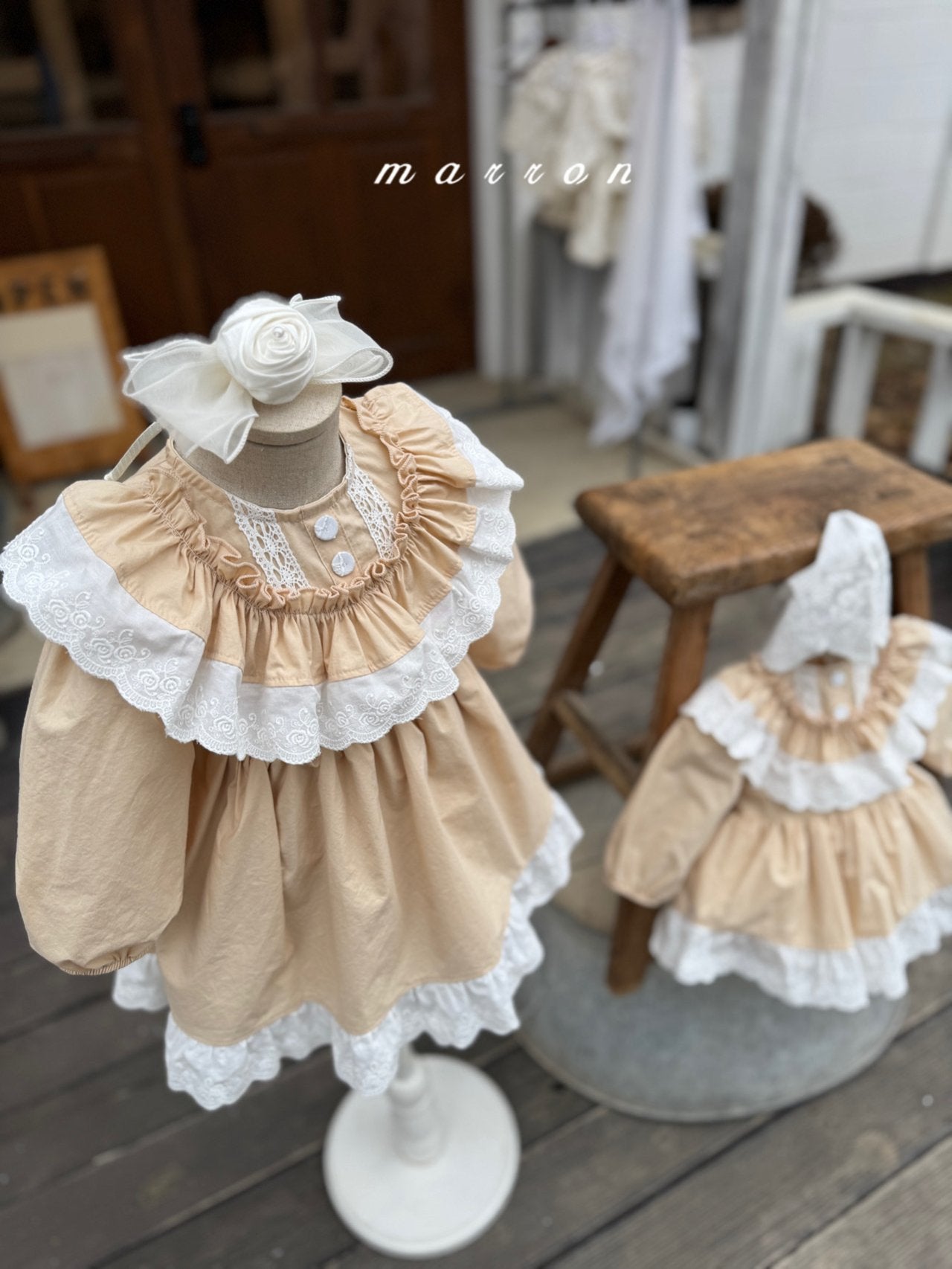 ［marron］Aness lace one-piece