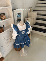 ［marron］Heart frill lace one-piece