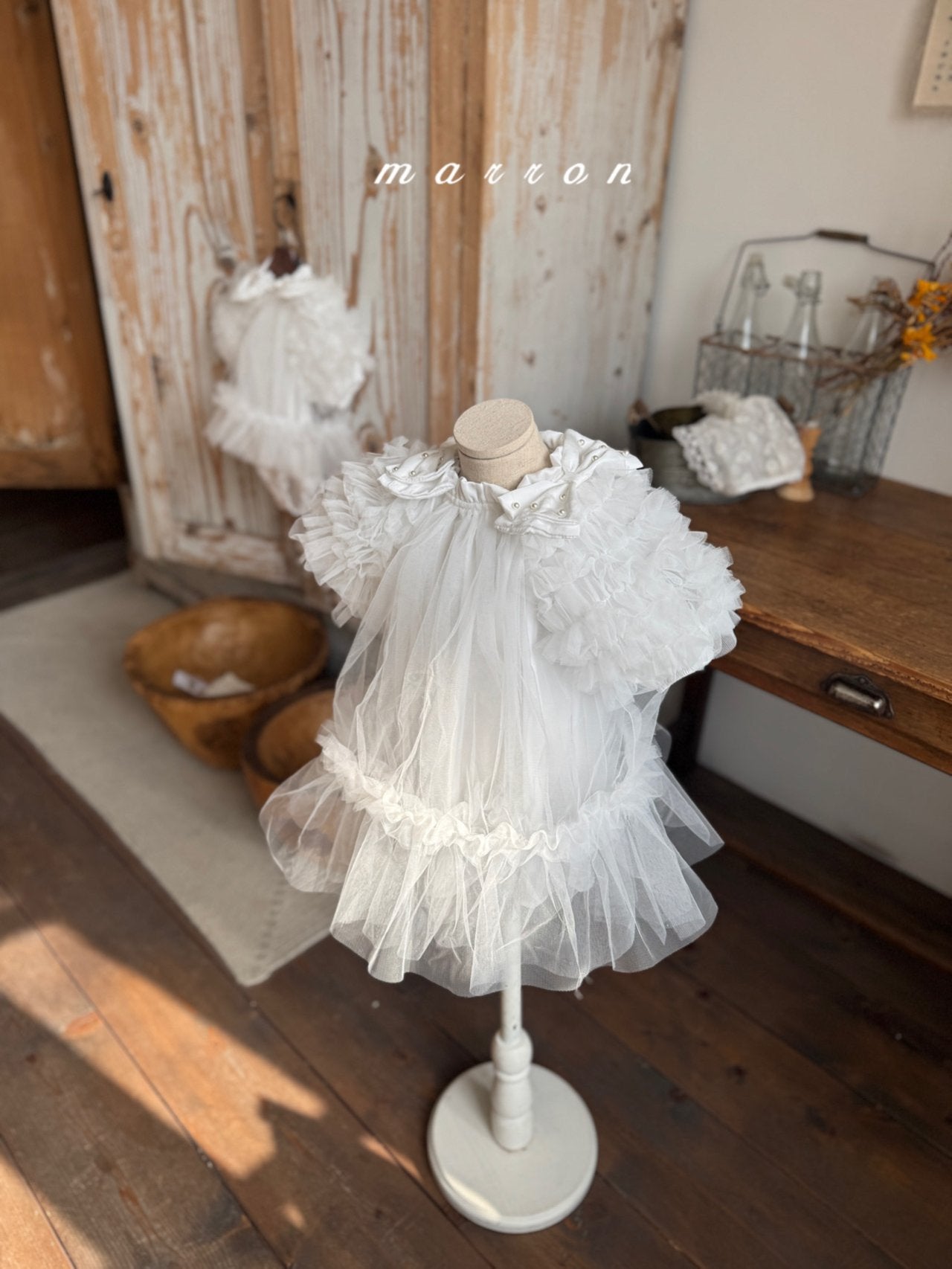 ［marron］Anna shasha ribbon dress