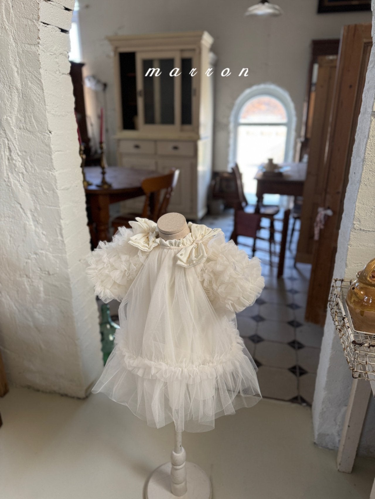 ［marron］Anna shasha ribbon dress