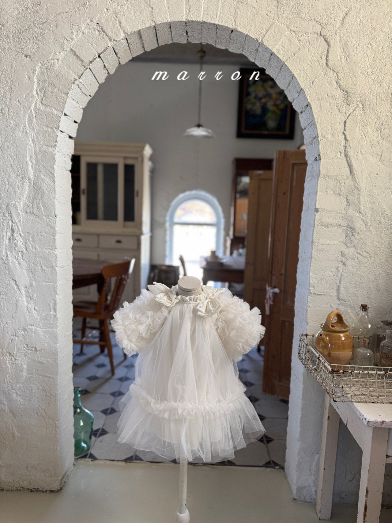 ［marron］Anna shasha ribbon dress