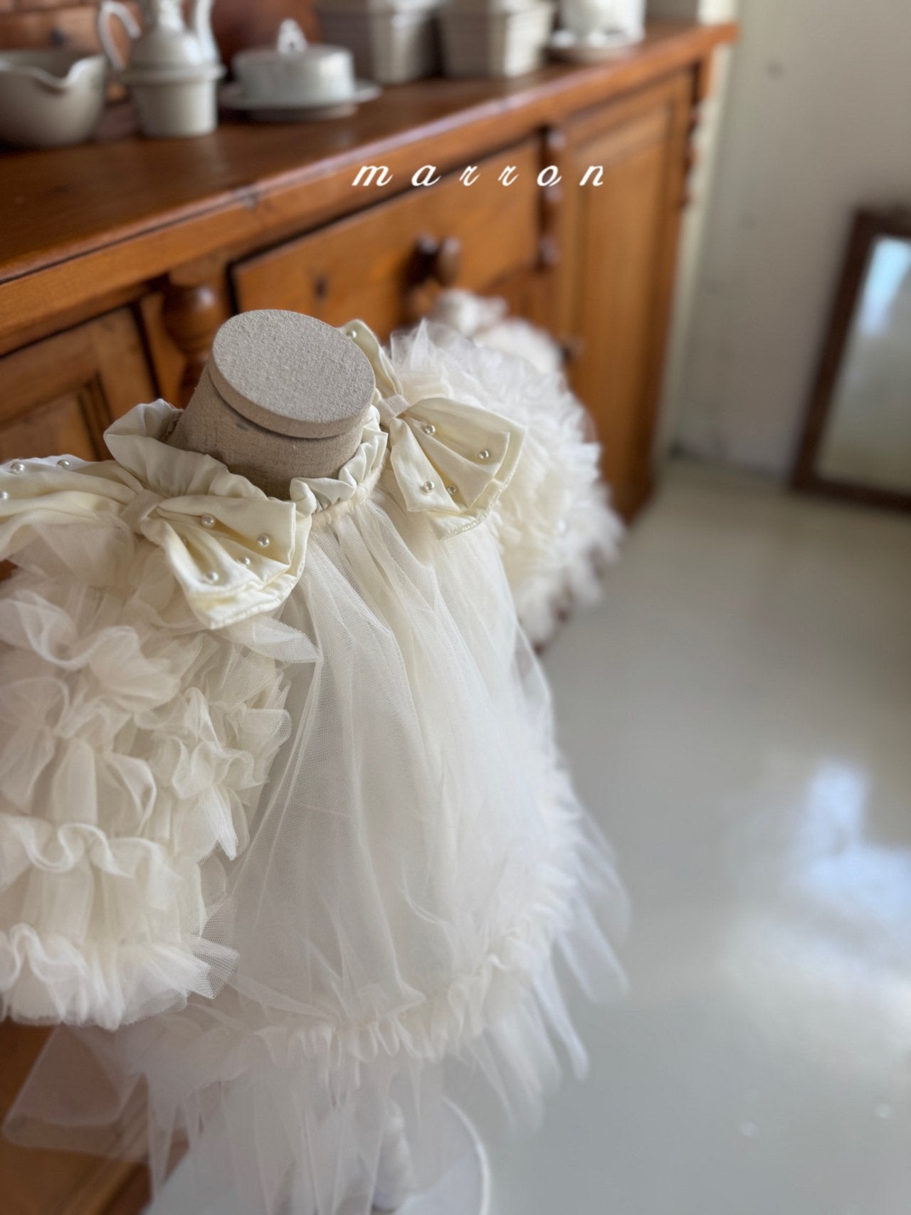 ［marron］Anna shasha ribbon dress