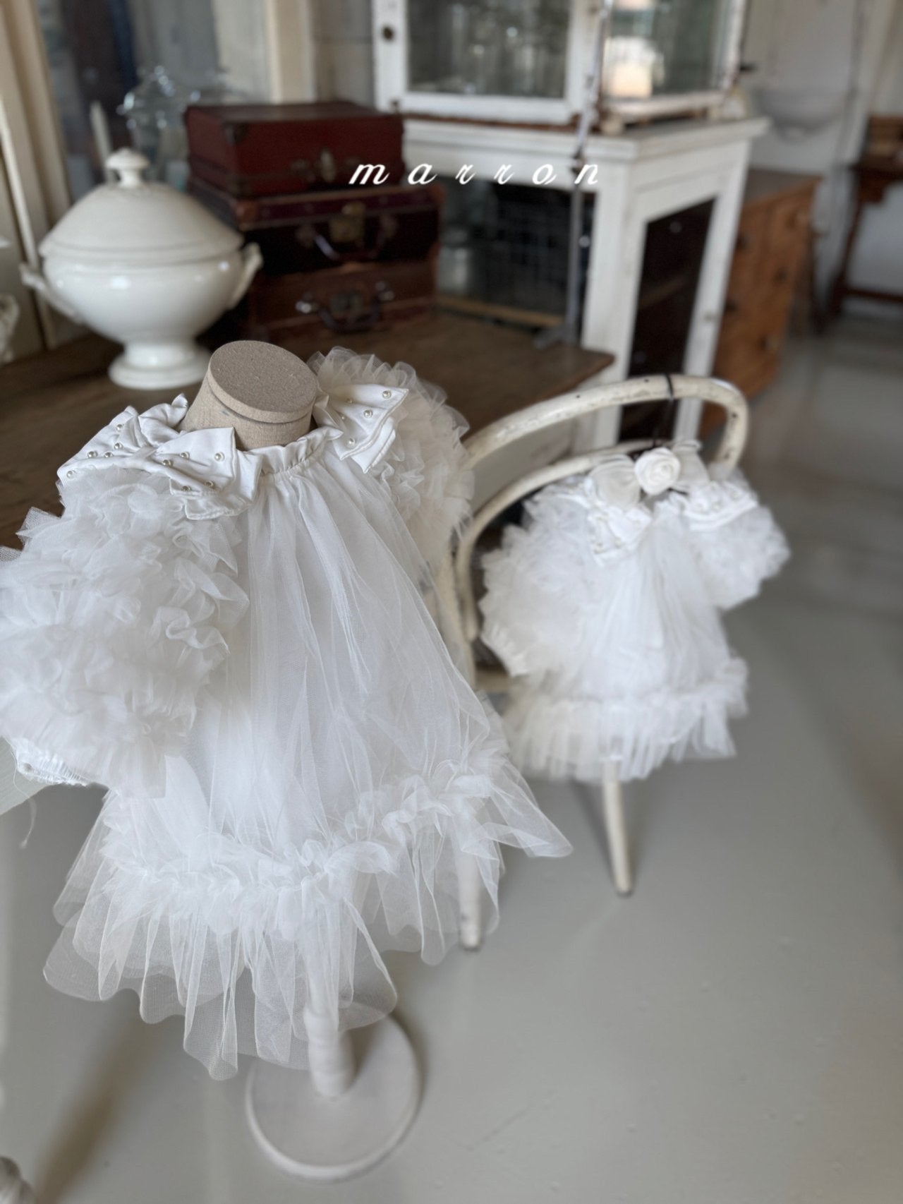 ［marron］Anna shasha ribbon dress