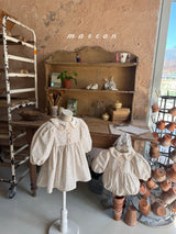 ［marron］Mimosa flower collar one-piece