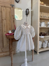 ［marron］Mimosa flower collar one-piece