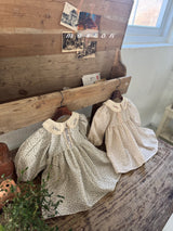 ［marron］Mimosa flower collar one-piece