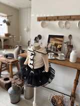 ［marron］Ribbon cancan skirt