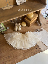 ［marron］Ribbon cancan skirt