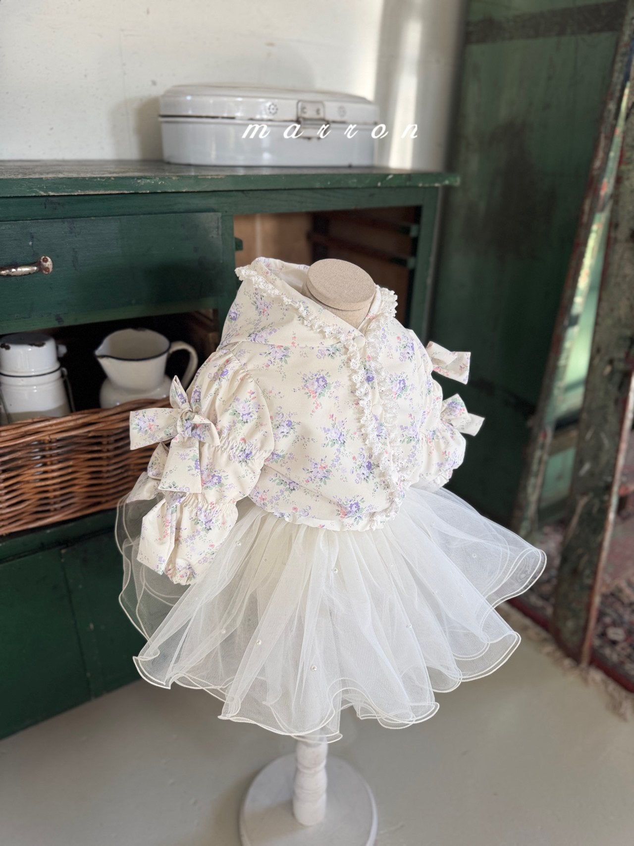 ［marron］Pearl shasha skirt