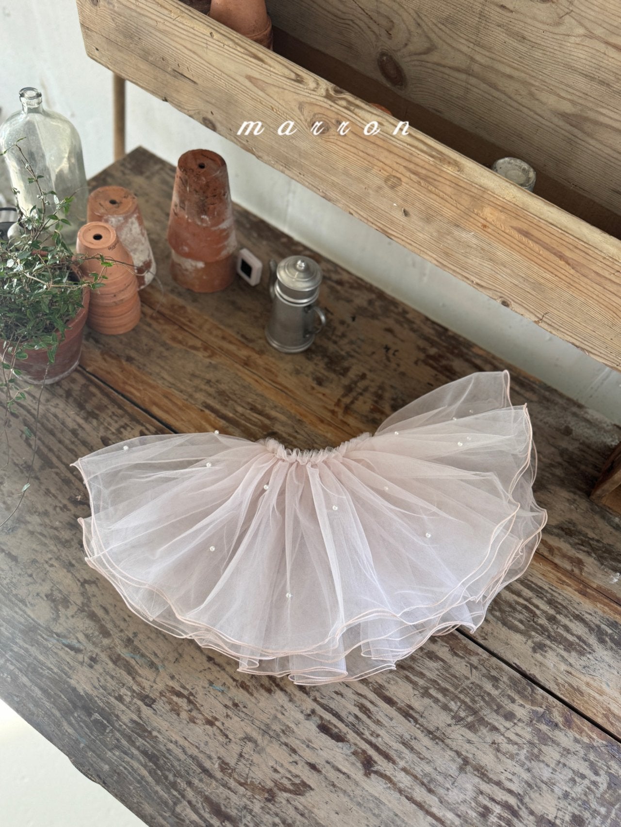 ［marron］Pearl shasha skirt
