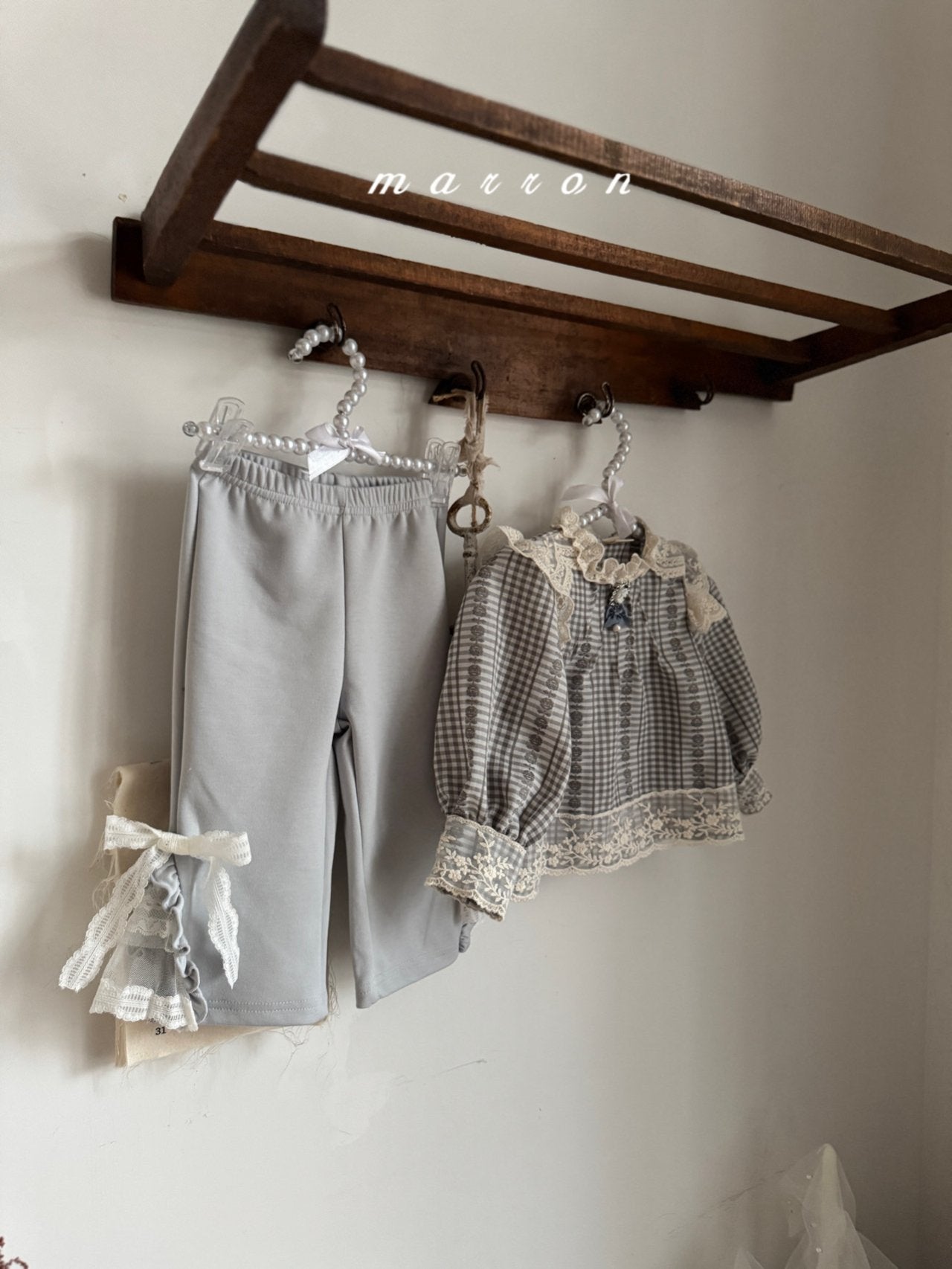 ［marron］Susu ribbon pants