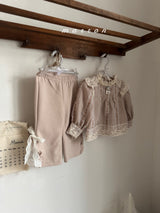 ［marron］Susu ribbon pants