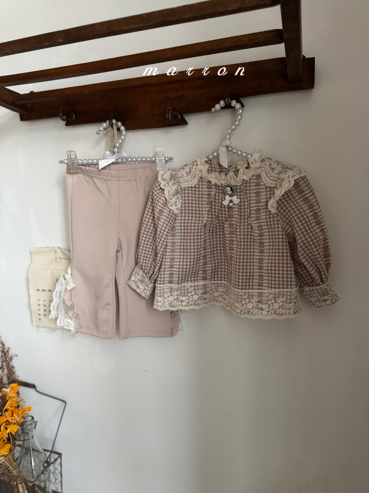 ［marron］Susu ribbon pants