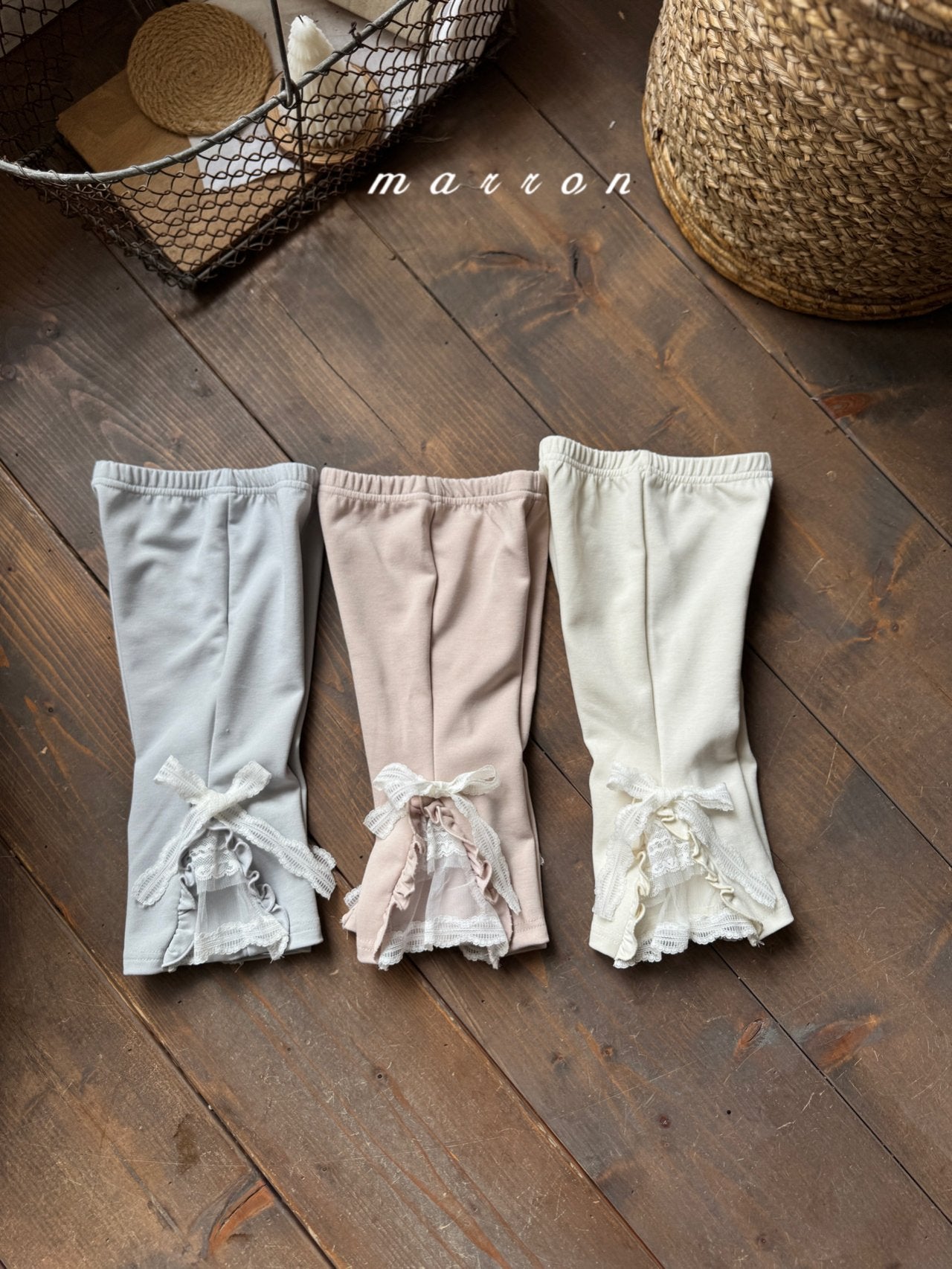 ［marron］Susu ribbon pants