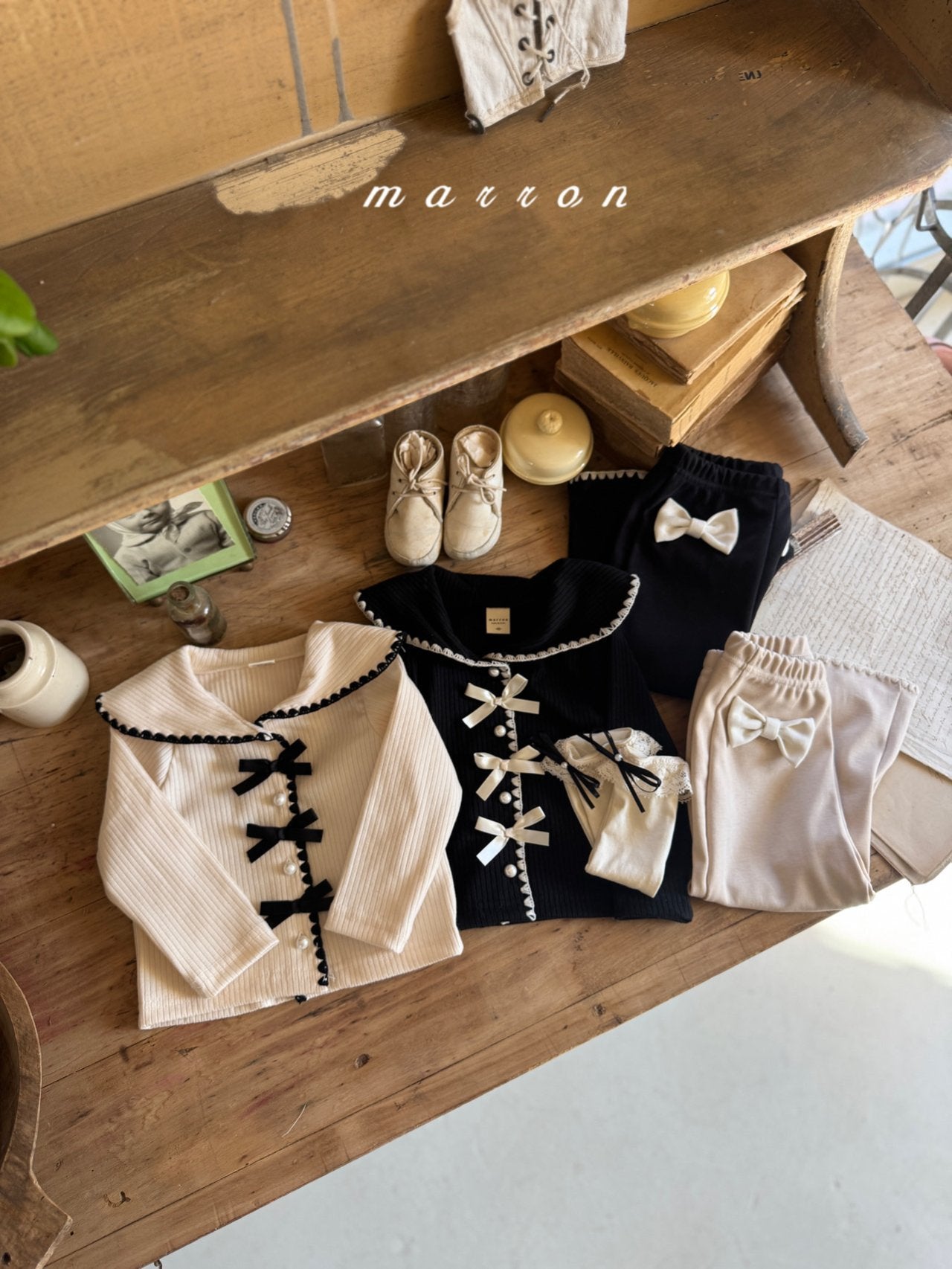［marron］Mellow ribbon pants