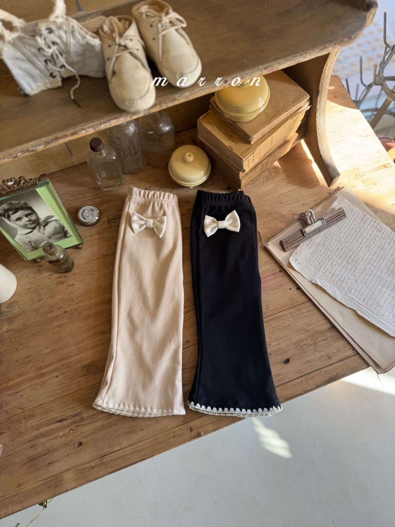 ［marron］Mellow ribbon pants