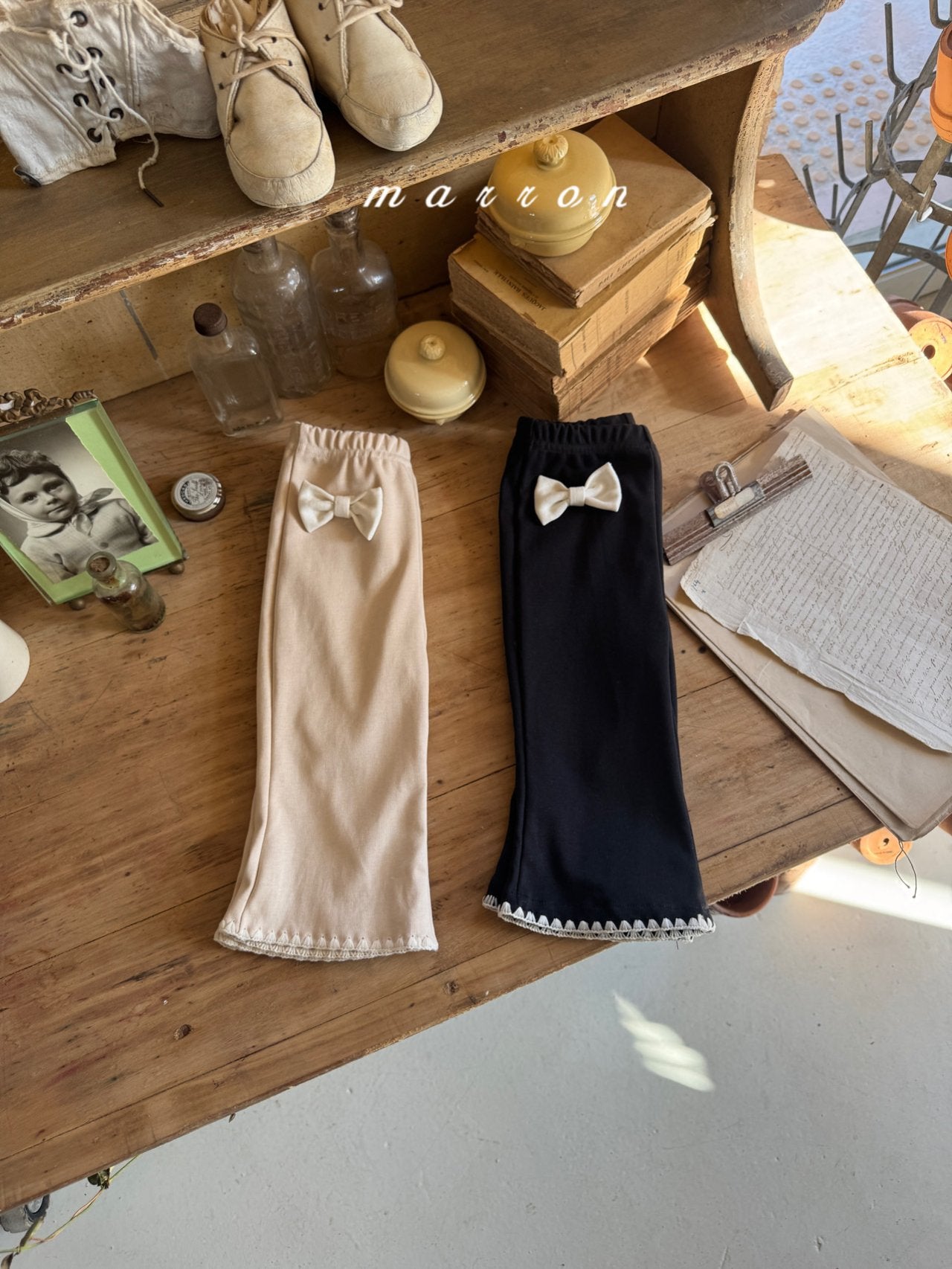 ［marron］Mellow ribbon pants