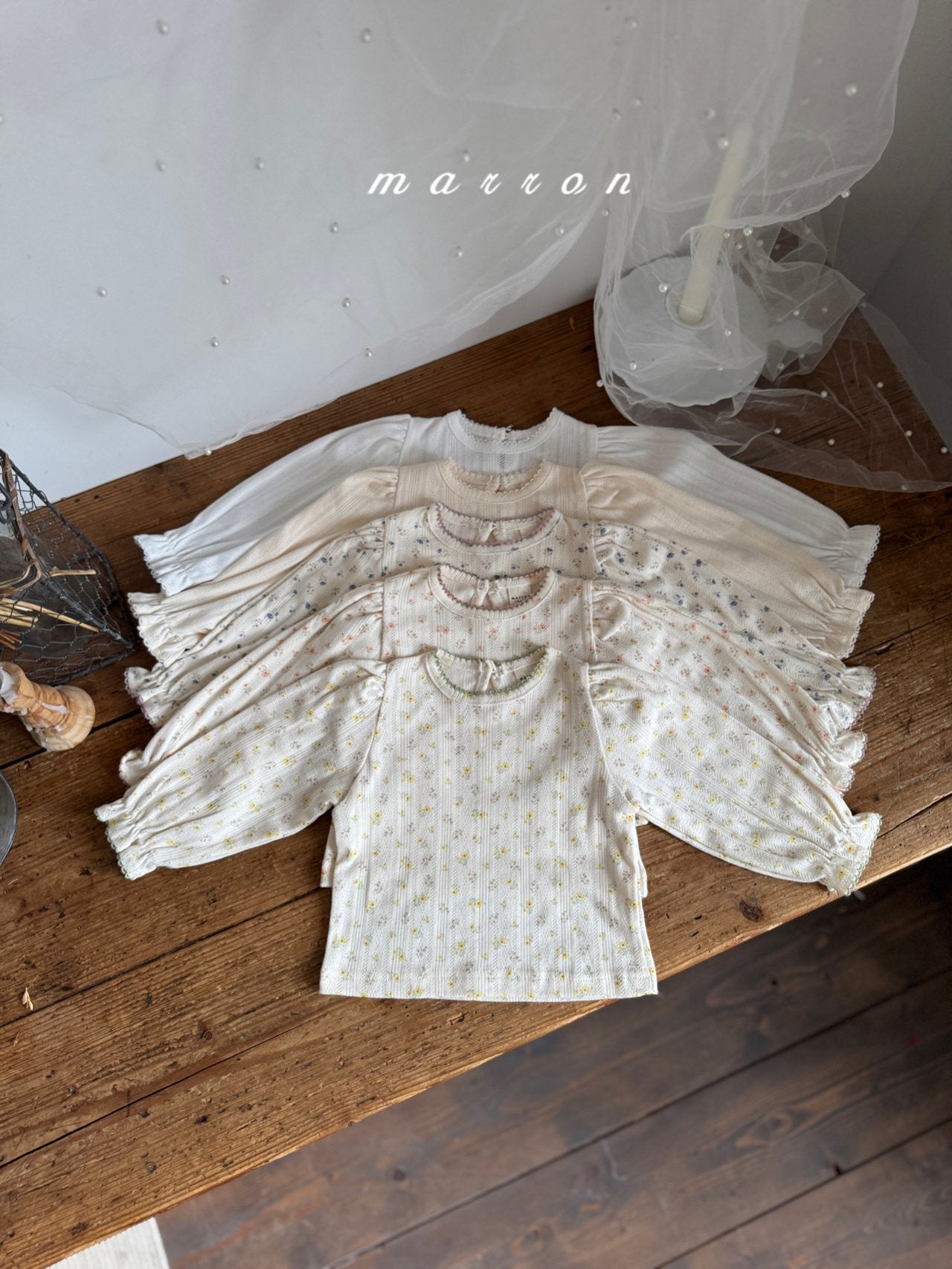 ［marron］Jerry eyelet tops