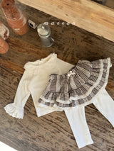 ［marron］Check tutu leggings skirt