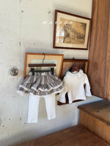 ［marron］Check tutu leggings skirt