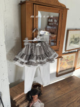 ［marron］Check tutu leggings skirt