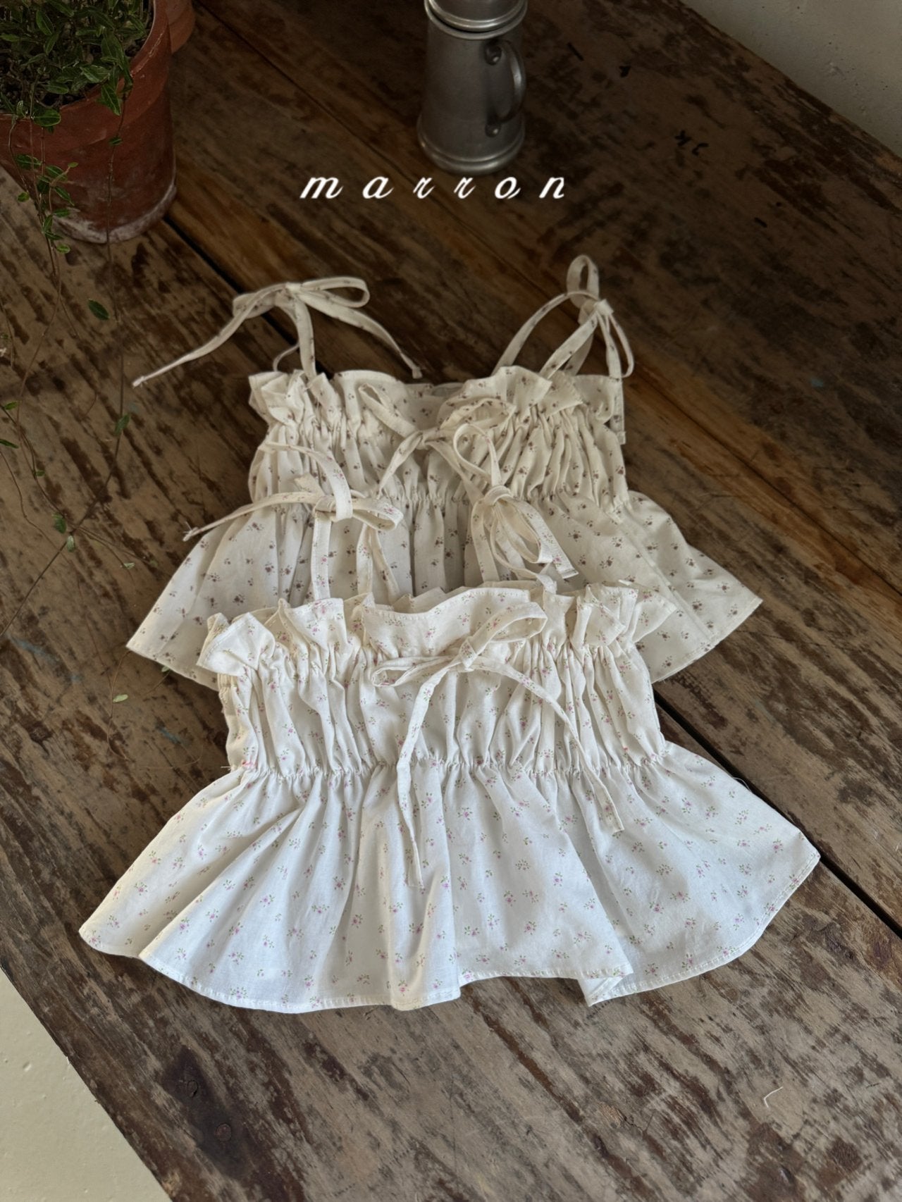 ［marron］Coco shirring bustier