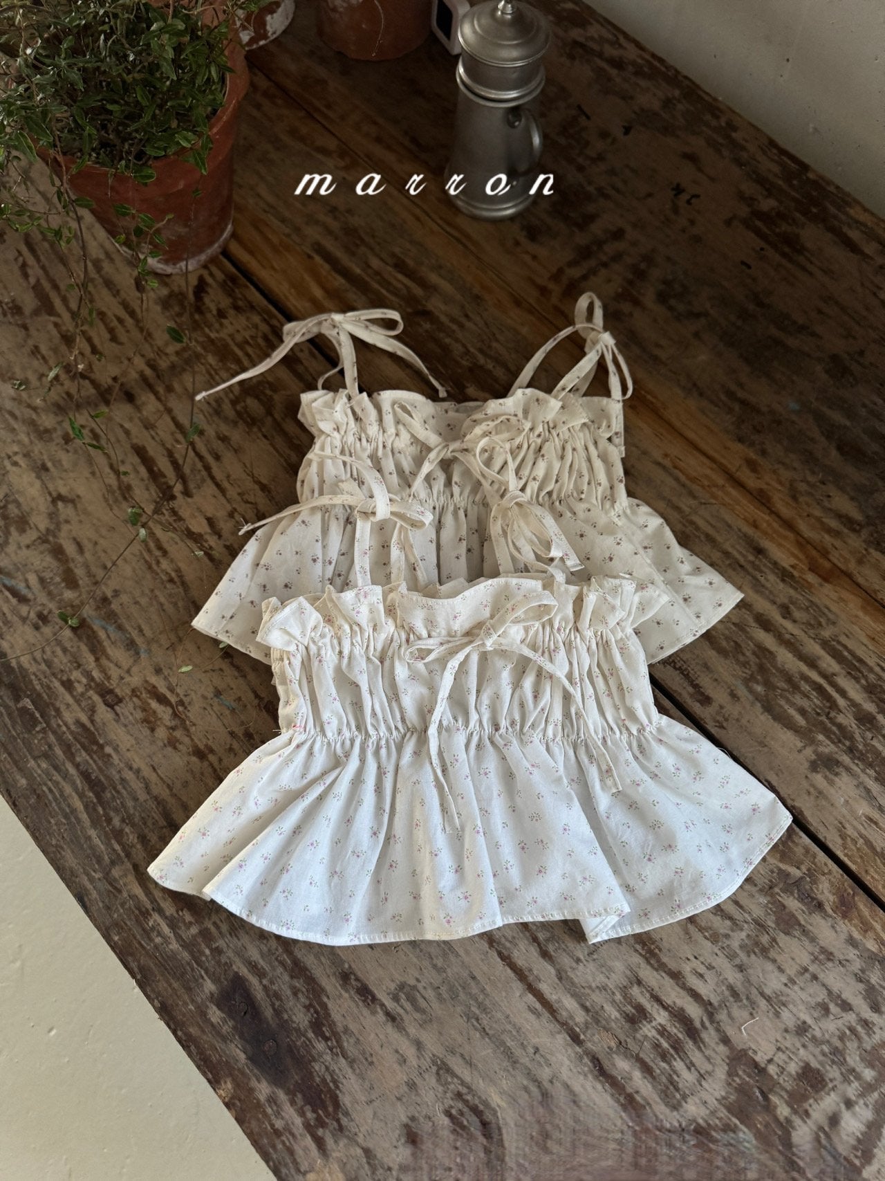 ［marron］Coco shirring bustier