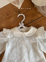 ［marron］Flower lace blouse