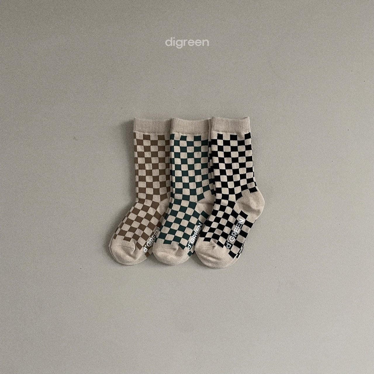 ［digreen］Checkerboard socks