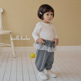 ［milk balm］Check frill pants